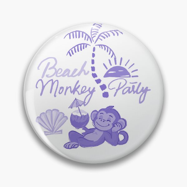 Item preview, Chilling Monkey - Monochrome Lavender Blue designed and sold by Fabricatemyart.