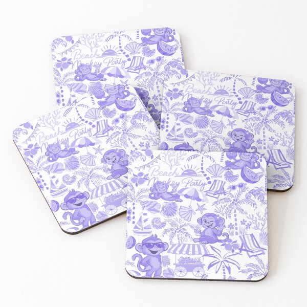 Item preview, Chilling Monkey - Monochrome Lavender Blue designed and sold by Fabricatemyart.