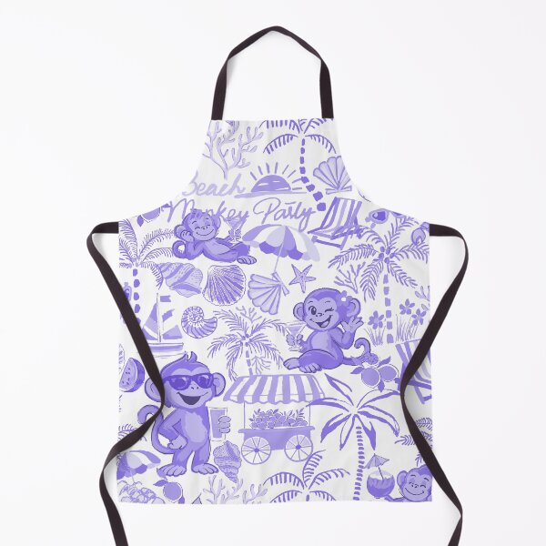 Item preview, Chilling Monkey - Monochrome Lavender Blue designed and sold by Fabricatemyart.