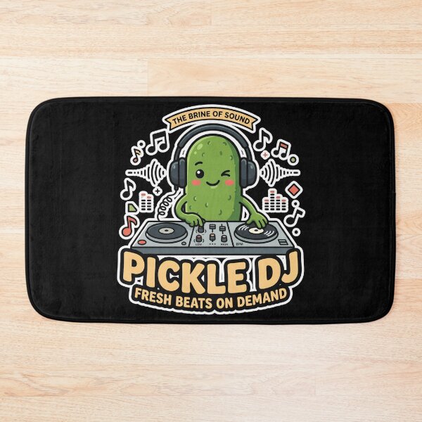 Item preview, Pickle DJ Cute Kawaii Music Producer Funny Food Pun designed and sold by Basma Designs | Funny Shirts, Stickers & Mugs.