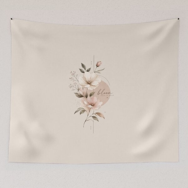 Item preview, Minimal Floral Bloom Design | Elegant Neutral Flower Aesthetic  designed and sold by Roya10.