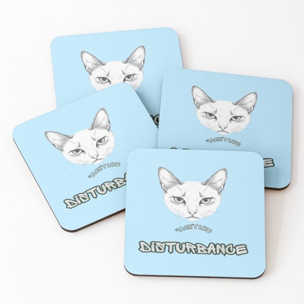 Item preview, I Don't Like Disturbance Funny Serious Cat sketch  designed and sold by hoodiehood.