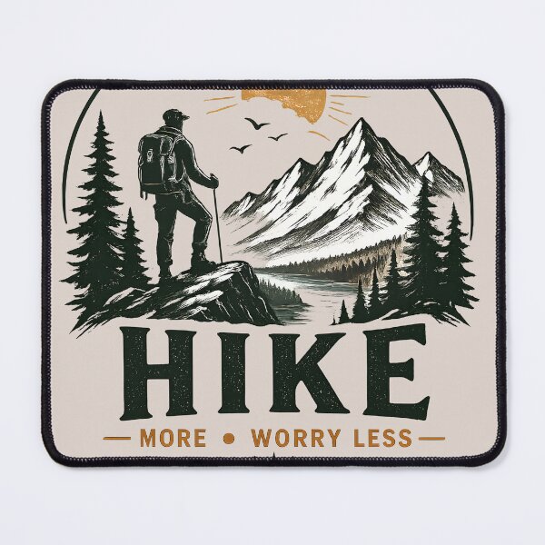 Item preview, Hike More Worry Less Vintage Graphic designed and sold by Lizavelle.