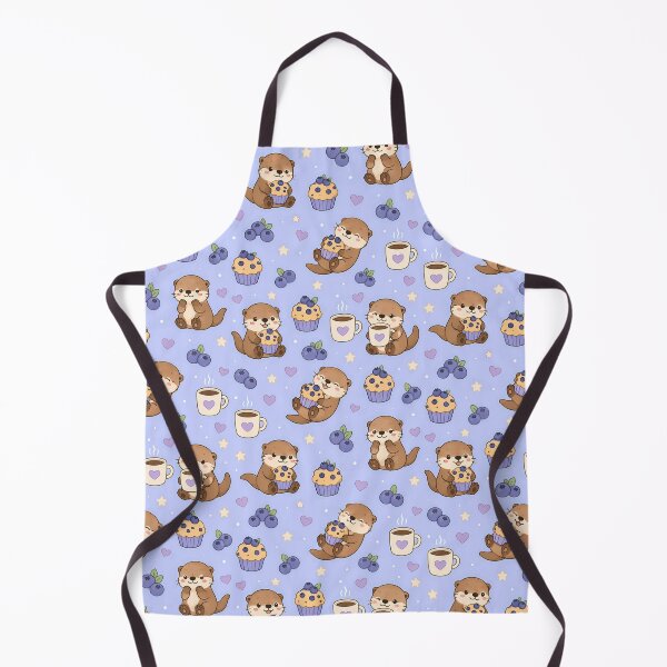 Item preview, Cozy Otter Blueberry Muffin Kawaii Pattern designed and sold by Soft Berry Studio.
