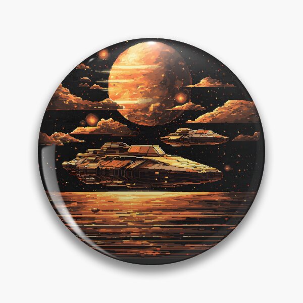 Item preview, 3d Render Of Pixel Spaceship Galaxy Digital designed and sold by Checho30.