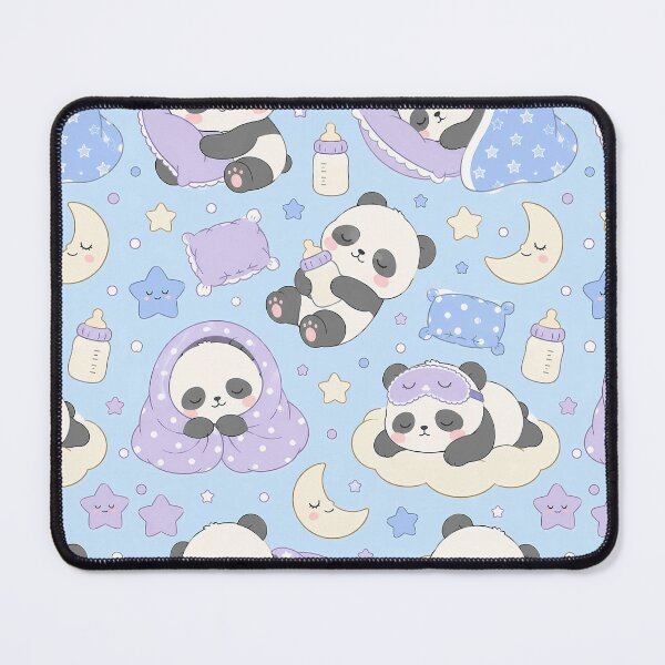 Item preview, Sleepy Panda Moon Pillow Kawaii Pattern designed and sold by Soft Berry Studio.