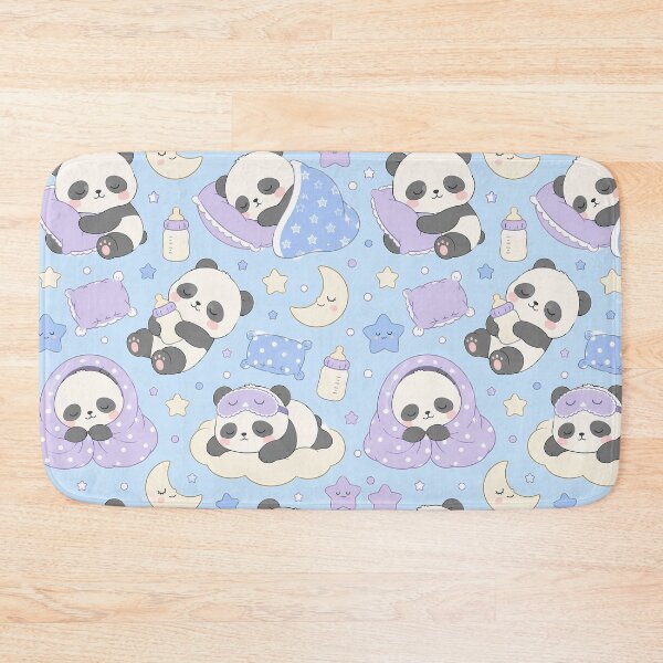 Item preview, Sleepy Panda Moon Pillow Kawaii Pattern designed and sold by Soft Berry Studio.
