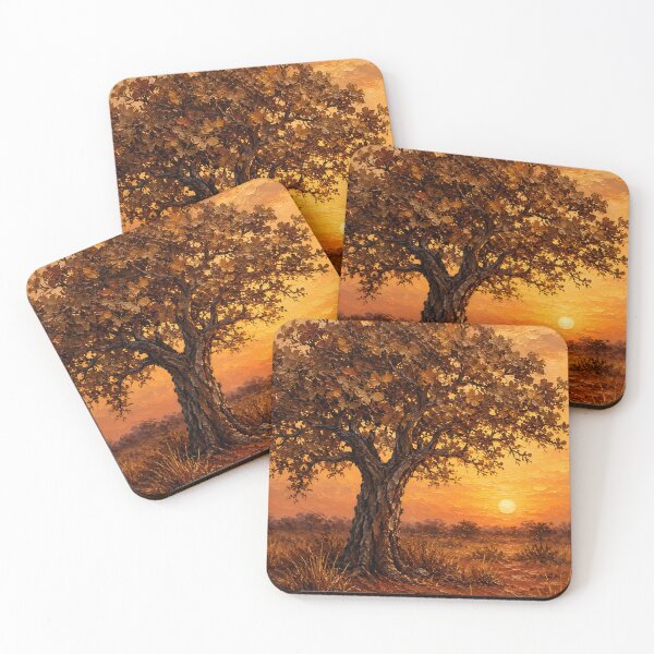 Item preview, Mopane Tree Sunset — African Bush Landscape Wall Art designed and sold by Martin's_Design.