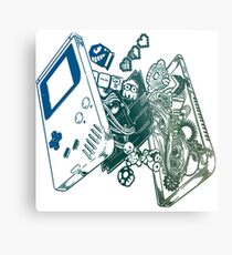 Gameboy Gameboy Gameboy Gameboy Gamer Insides Metal Print