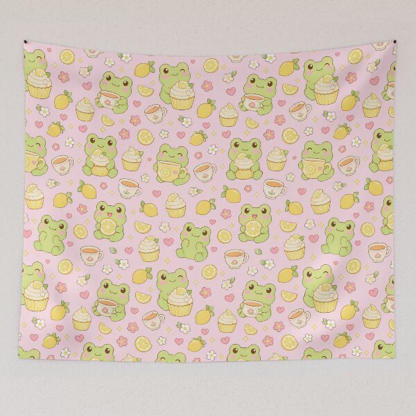 Item preview, Frog Lemon Bakery Kawaii Pattern designed and sold by Soft Berry Studio.