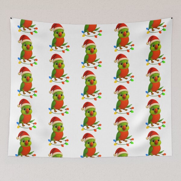 Item preview, Christmas Scarlet-Chested Parakeet designed and sold by Sillytoe.