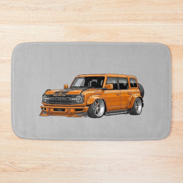 Item preview, Custom Ford Bronco Raptor Lowered Orange Widebody SUV Illustration designed and sold by Motorline44.