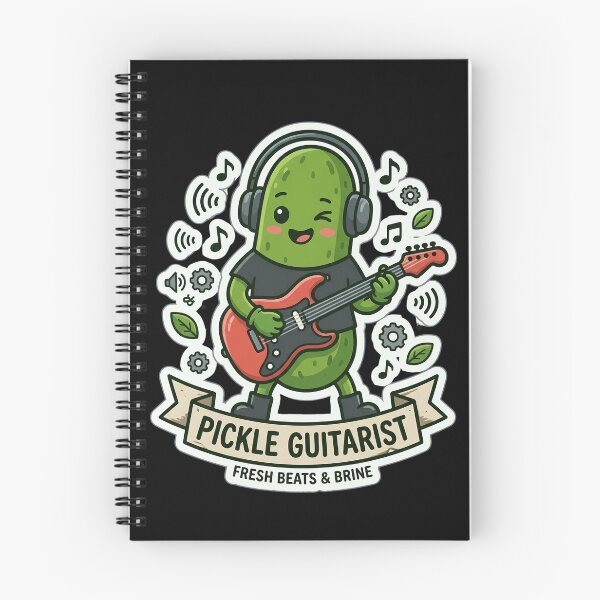 Item preview, Pickle Guitarist Cute Kawaii Rock Musician Funny Food Pun designed and sold by Basma Designs | Funny Shirts, Stickers & Mugs.