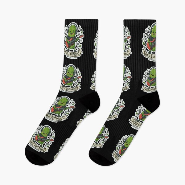 Item preview, Pickle Guitarist Cute Kawaii Rock Musician Funny Food Pun designed and sold by Basma Designs | Funny Shirts, Stickers & Mugs.