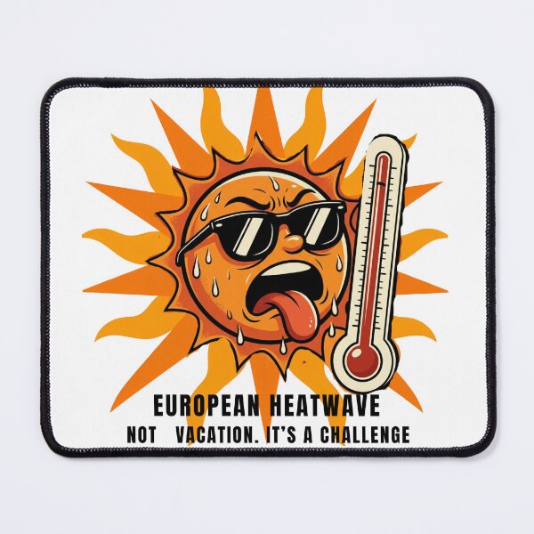 Item preview, European Heatwave — Not A Vacation It's A Challenge Funny Retro Poster designed and sold by AMBAYK.