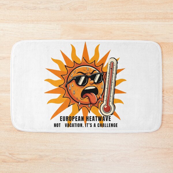 Item preview, European Heatwave — Not A Vacation It's A Challenge Funny Retro Poster designed and sold by AMBAYK.