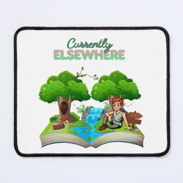 Item preview, Whimsical Fantasy Escape Slogan Currently Elsewhere Print designed and sold by Miheerala.