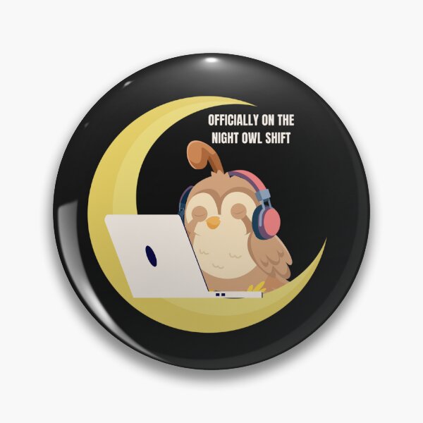 Item preview, Night Owl Shift Cute Retro Sleepy Character designed and sold by IMAGINE---X.
