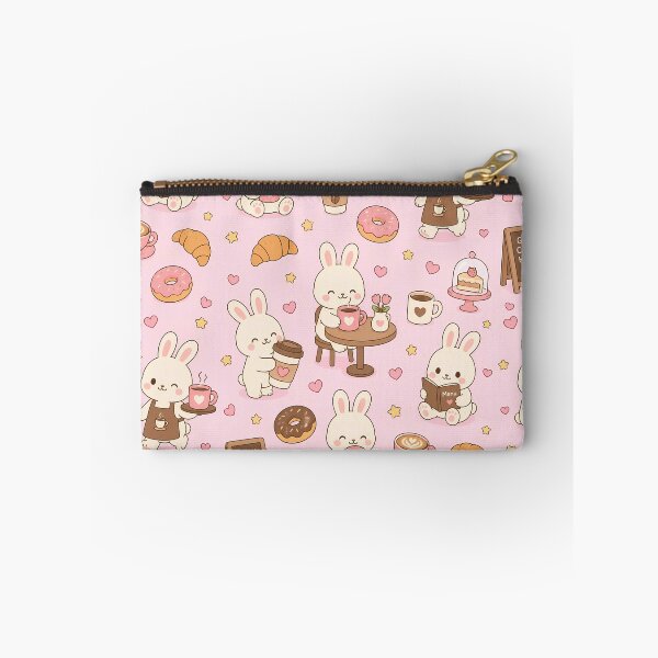 Item preview, Bunny Cozy Coffee Shop Kawaii Pattern designed and sold by Soft Berry Studio.