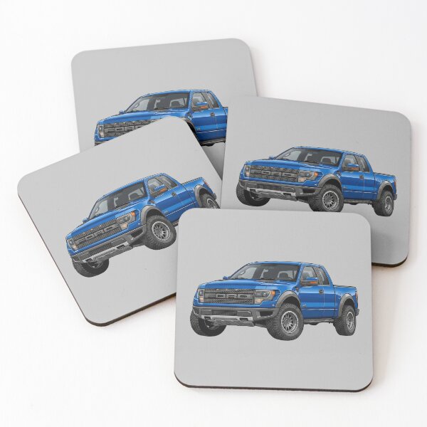 Item preview, Classic Ford F-150 SVT Raptor Blue Custom Offroad Pickup Truck Illustration designed and sold by Motorline44.