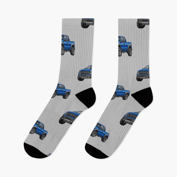 Item preview, Classic Ford F-150 SVT Raptor Blue Custom Offroad Pickup Truck Illustration designed and sold by Motorline44.