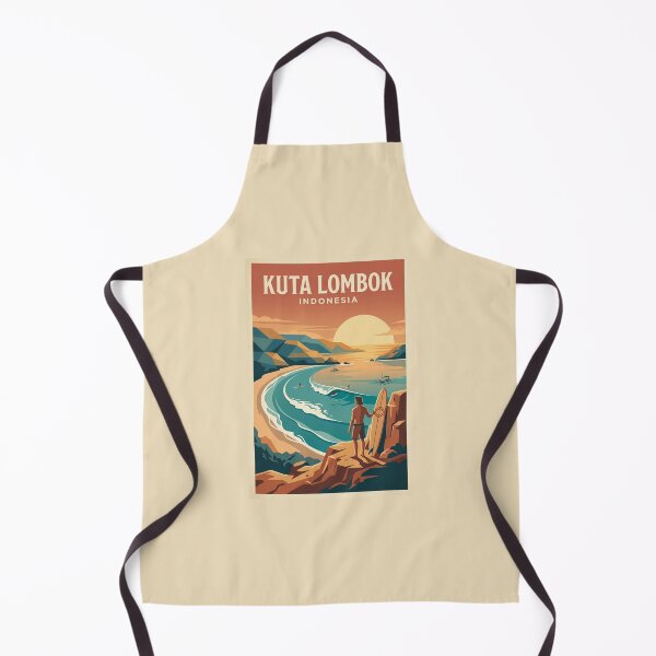 Item preview, Kuta Lombok Vintage Surf Travel Poster designed and sold by DuckOddity.