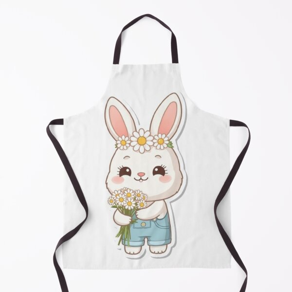Item preview, Kawaii Bunny with Daisy Crown | Cute Floral Rabbit Sticker designed and sold by Stylestickers55.