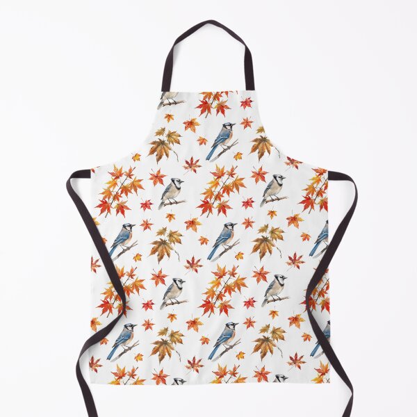 Item preview, Autumn Birds Watercolor Pattern | Blue Jay & Fall Leaves Design designed and sold by HelgaCraftery.