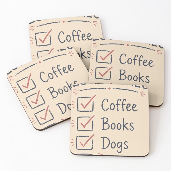 Item preview, Title Coffee Books Dogs Introvert Checklist designed and sold by CrimsonLizard.