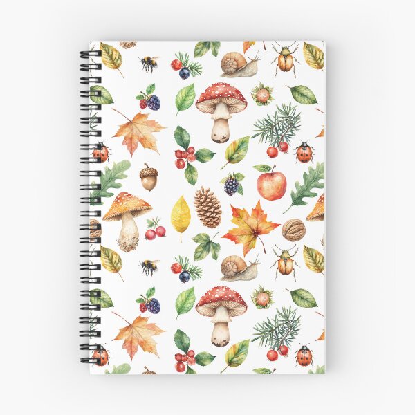 Item preview, Autumn Forest Watercolor Pattern | Mushrooms, Berries & Woodland Life designed and sold by HelgaCraftery.