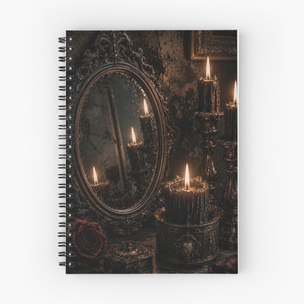 Item preview, Vintage Mirror With Black Candles designed and sold by VelarisMoon.