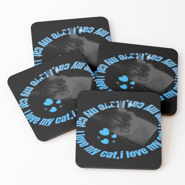 Item preview, I Love My Cat Circular Typography Cute Kitten designed and sold by hoodiehood.