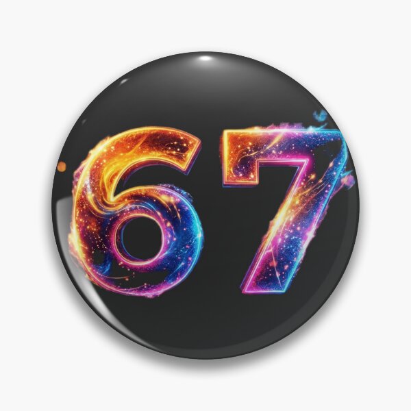 Item preview, Lucky Number 67 Modern Neon Typography designed and sold by Gabissq.