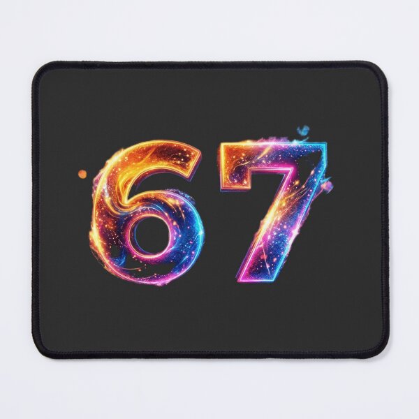 Item preview, Lucky Number 67 Modern Neon Typography designed and sold by Gabissq.