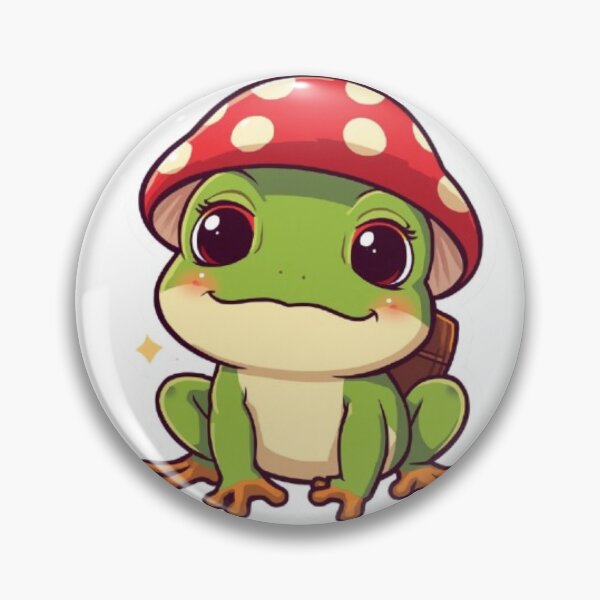 Item preview, Cute Mushroom Frog Kawaii Sticker | Adorable Cottagecore Frog Mascot designed and sold by Stylestickers55.