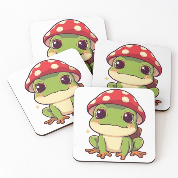 Item preview, Cute Mushroom Frog Kawaii Sticker | Adorable Cottagecore Frog Mascot designed and sold by Stylestickers55.