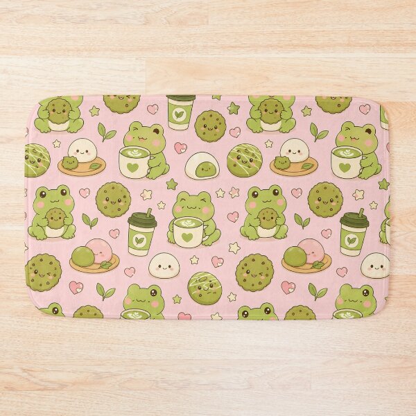 Item preview, Frog Matcha Cookie Kawaii Pattern designed and sold by Soft Berry Studio.