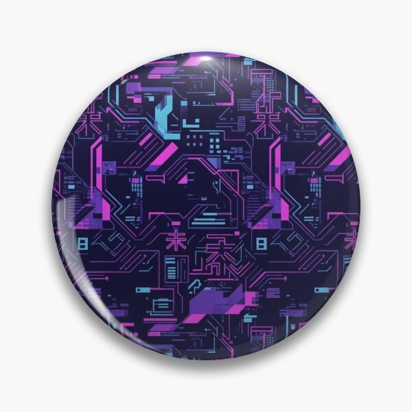 Item preview, Cyberpunk Neon Circuit Pattern designed and sold by Pioneer Spirit Market.