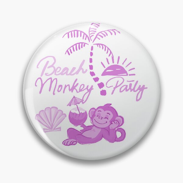 Item preview, Chilling Monkey - Monochrome Orchid Pink designed and sold by Fabricatemyart.