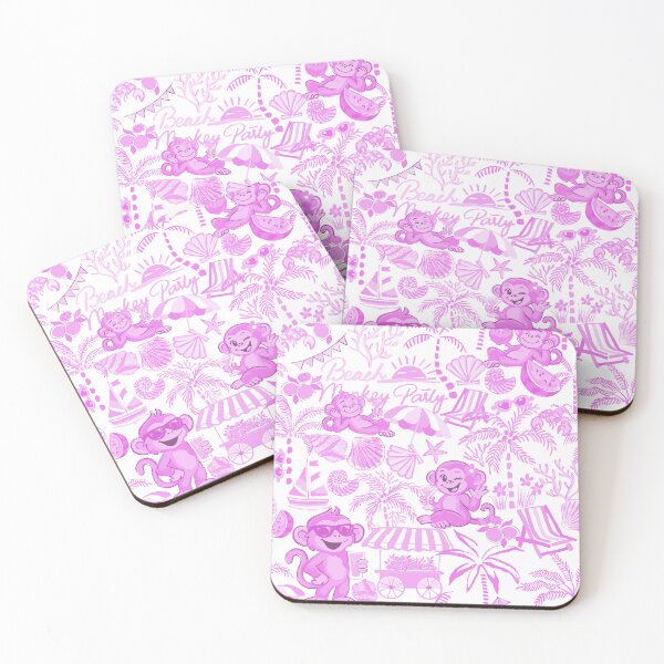 Item preview, Chilling Monkey - Monochrome Orchid Pink designed and sold by Fabricatemyart.