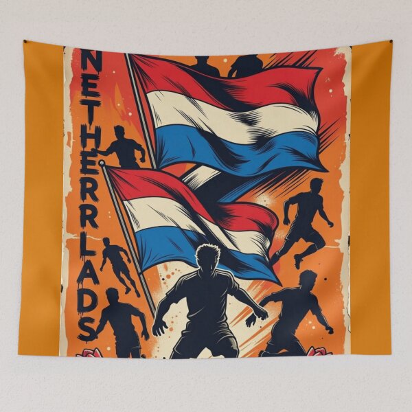 Item preview, Vintage retro Oranje Football Poster  designed and sold by Nexus Space.