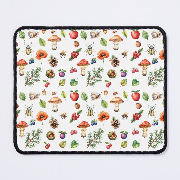 Item preview, Autumn Forest Watercolor Pattern | Mushrooms, Berries & Woodland Nature designed and sold by HelgaCraftery.