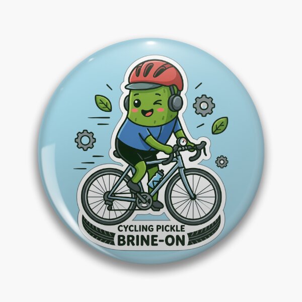 Item preview, Cycling Pickle Cute Kawaii Bike Rider Vacation Food Pun designed and sold by Basma Designs | Funny Shirts, Stickers & Mugs.