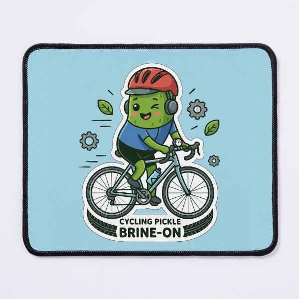 Item preview, Cycling Pickle Cute Kawaii Bike Rider Vacation Food Pun designed and sold by Basma Designs | Funny Shirts, Stickers & Mugs.