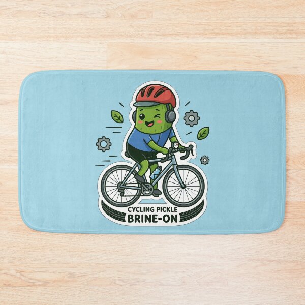 Item preview, Cycling Pickle Cute Kawaii Bike Rider Vacation Food Pun designed and sold by Basma Designs | Funny Shirts, Stickers & Mugs.