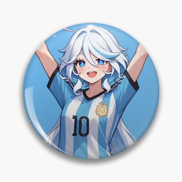 Item preview, Genshin Impact Furina Argentina Soccer Jersey 10 Art designed and sold by Jimakmo.