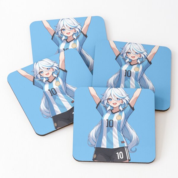 Item preview, Genshin Impact Furina Argentina Soccer Jersey 10 Art designed and sold by Jimakmo.