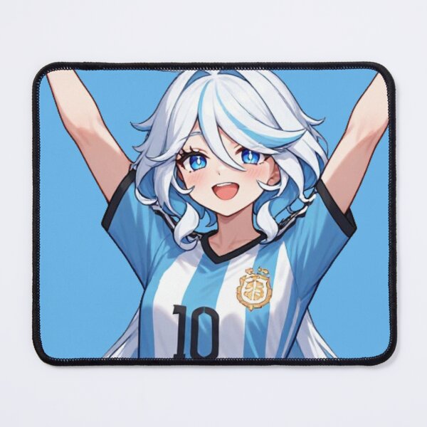 Item preview, Genshin Impact Furina Argentina Soccer Jersey 10 Art designed and sold by Jimakmo.