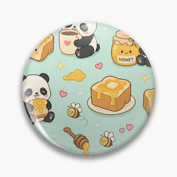 Item preview, Panda Honey Toast Kawaii Pattern designed and sold by Soft Berry Studio.