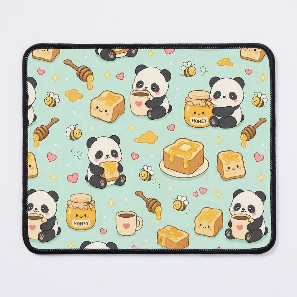 Item preview, Panda Honey Toast Kawaii Pattern designed and sold by Soft Berry Studio.